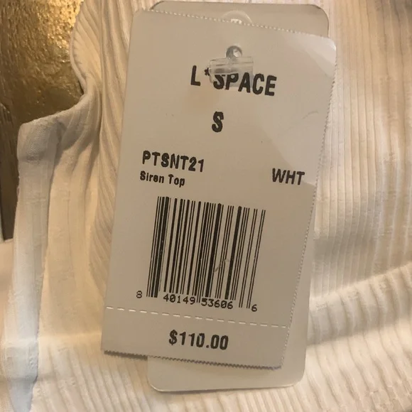 NWT L*Space Women's Siren Bikini Top White - Picture 13 of 16